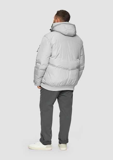 Wasserabweisender wattierter Blouson mit Kontrast-Details