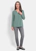 Elegantes Chiffonshirt mit Jersey-Details