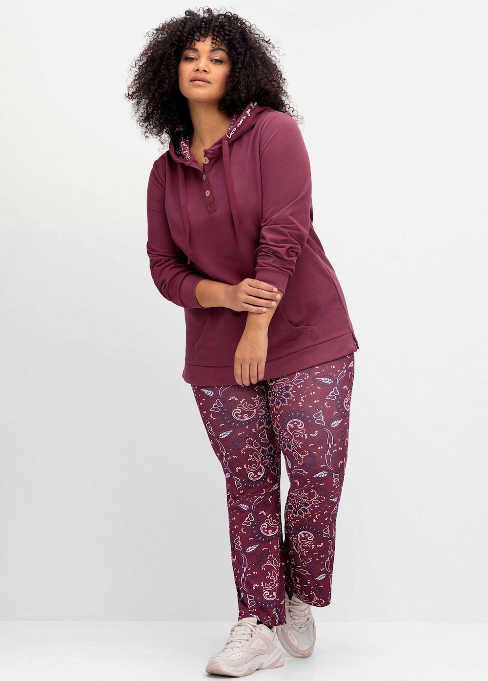 Kapuzensweatshirt Langarm Uni Mit Kapuze