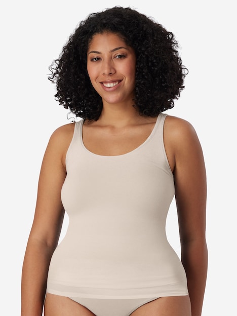 Schiesser Damen Unterhemd Modal Essentials 2-Pack terracotta,creme