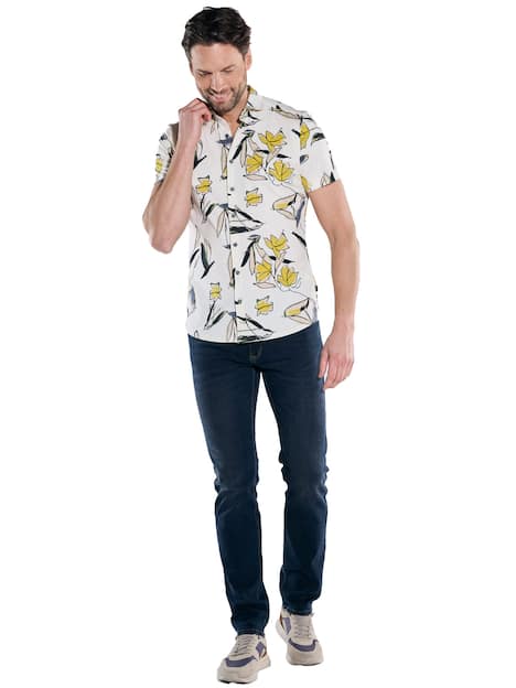 engbers Herren Kurzarm-Hemd aus Jersey , Beige