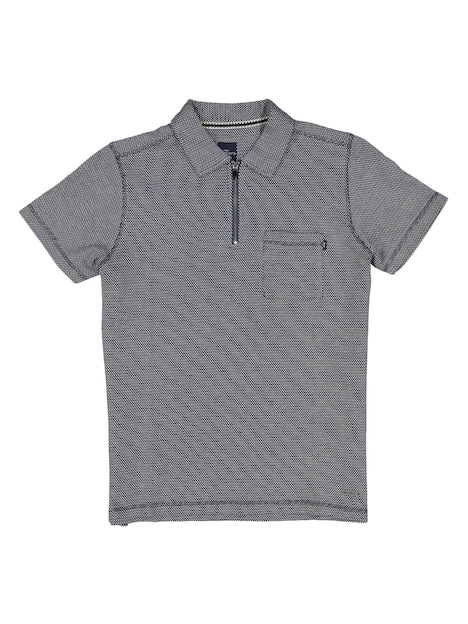 Herren Poloshirt mit Reißverschluss , Saphirblau