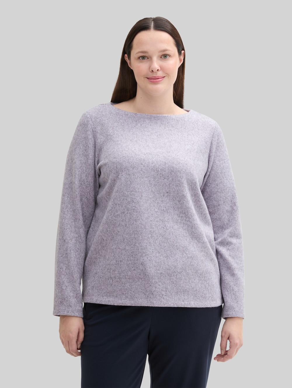 Soft-Touch Sweatshirt mit Knopfdetails