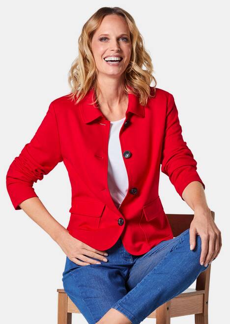 Leichte Jacke mit Stehkragen in rot