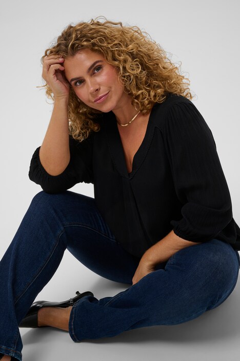 Langarm-Bluse Regular fit