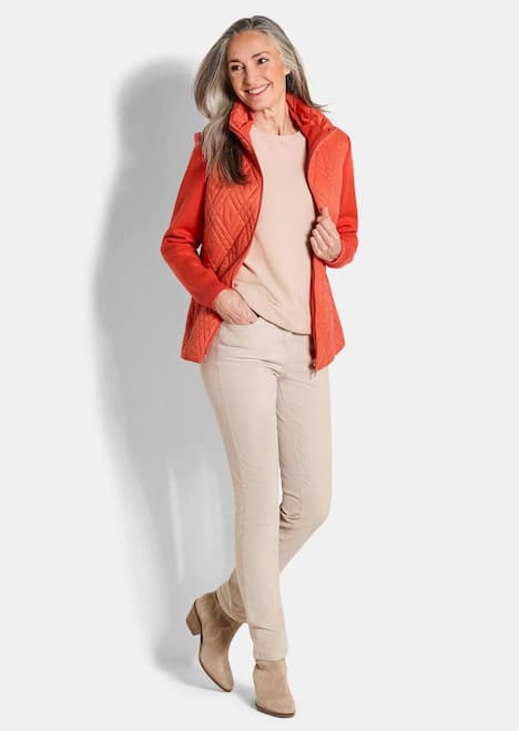 Lässige Jacke mit Strick und Stepp