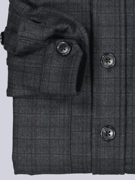 engbers Herren Overshirt kariert , Schwarz