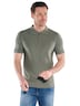 Herren Modisches Strick-Poloshirt mit Zipper , Dunkelgruen