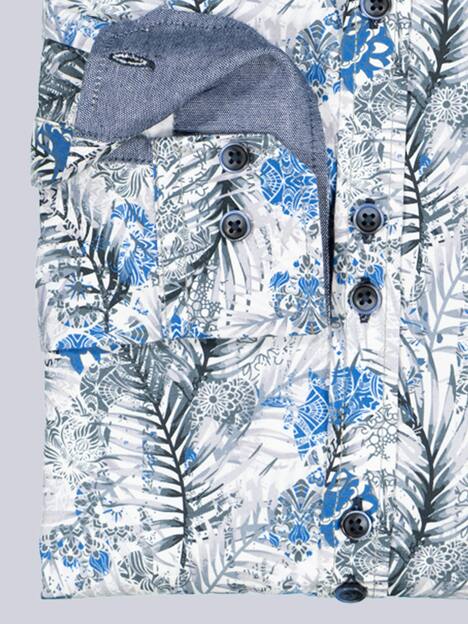 engbers Herren Langarm-Hemd slim fit , Royalblau