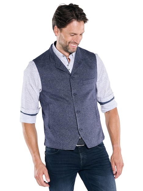 engbers Herren Sakko-Weste gemustert , Saphirblau