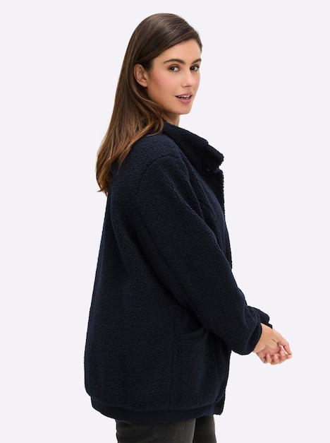 Blouson Langarm Uni Stehkragen