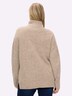 Pullover Pullover in melierter Strickqualität Langarm Meliert Stehkragen