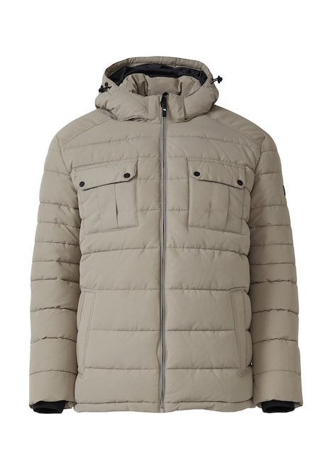 Sportive Puffer-Jacke mit abnehmbarer Kapuze