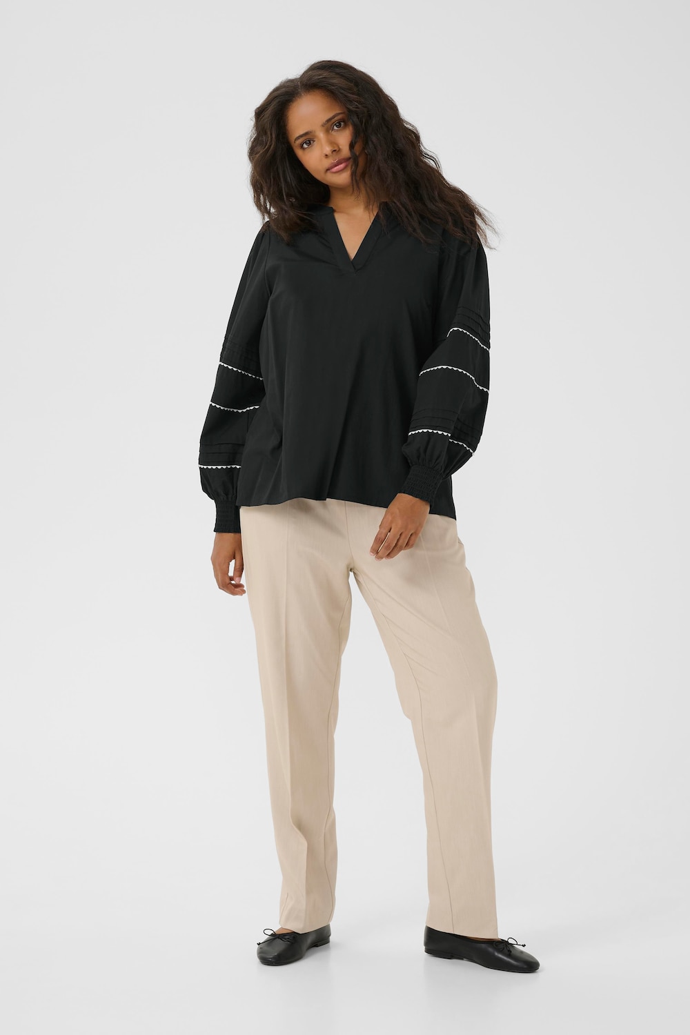 Langarm-Bluse Regular fit