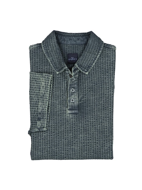 Herren Poloshirt aus Baumwolle , Saphirblau