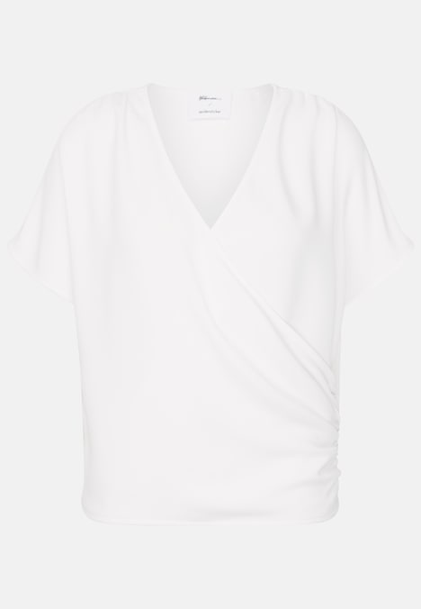 Damen Wickelbluse - Uni
