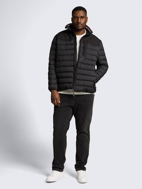 Tom Tailor Men PLUS Jacken Plus Size - Hybrid Steppweste mit Stehkragen