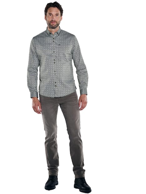 engbers Herren Langarm-Hemd gemustert , Gruen