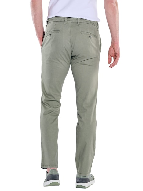 Herren Chino mit Tunnelzug aus Baumwolle , Khaki