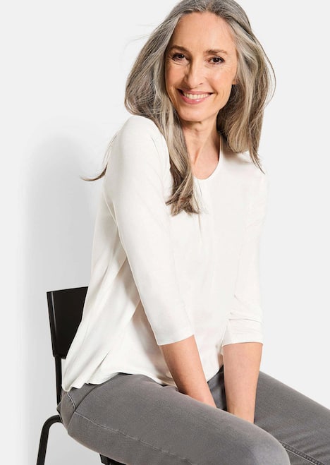 GOLDNER Shirt Elegant shirt van viscose-jersey