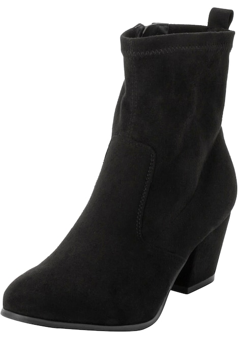 Stiefelette Stiefelette mit Blockabsatz Uni