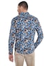 Herren Langarm-Hemd gemustert , Saphirblau