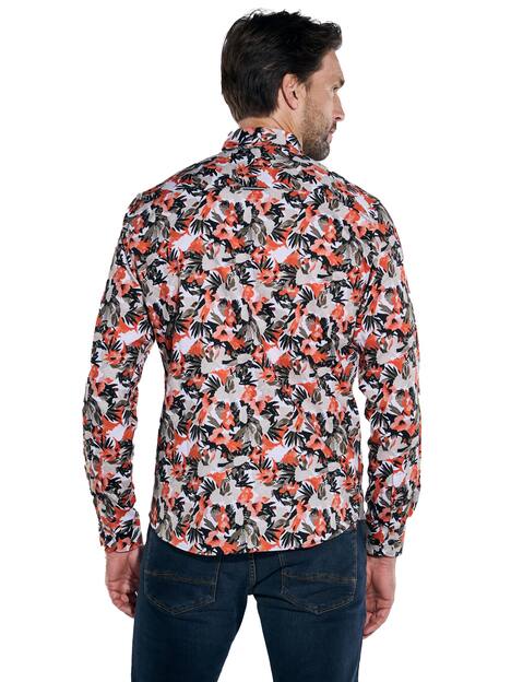 engbers Herren Langarm-Hemd gemustert , Orange