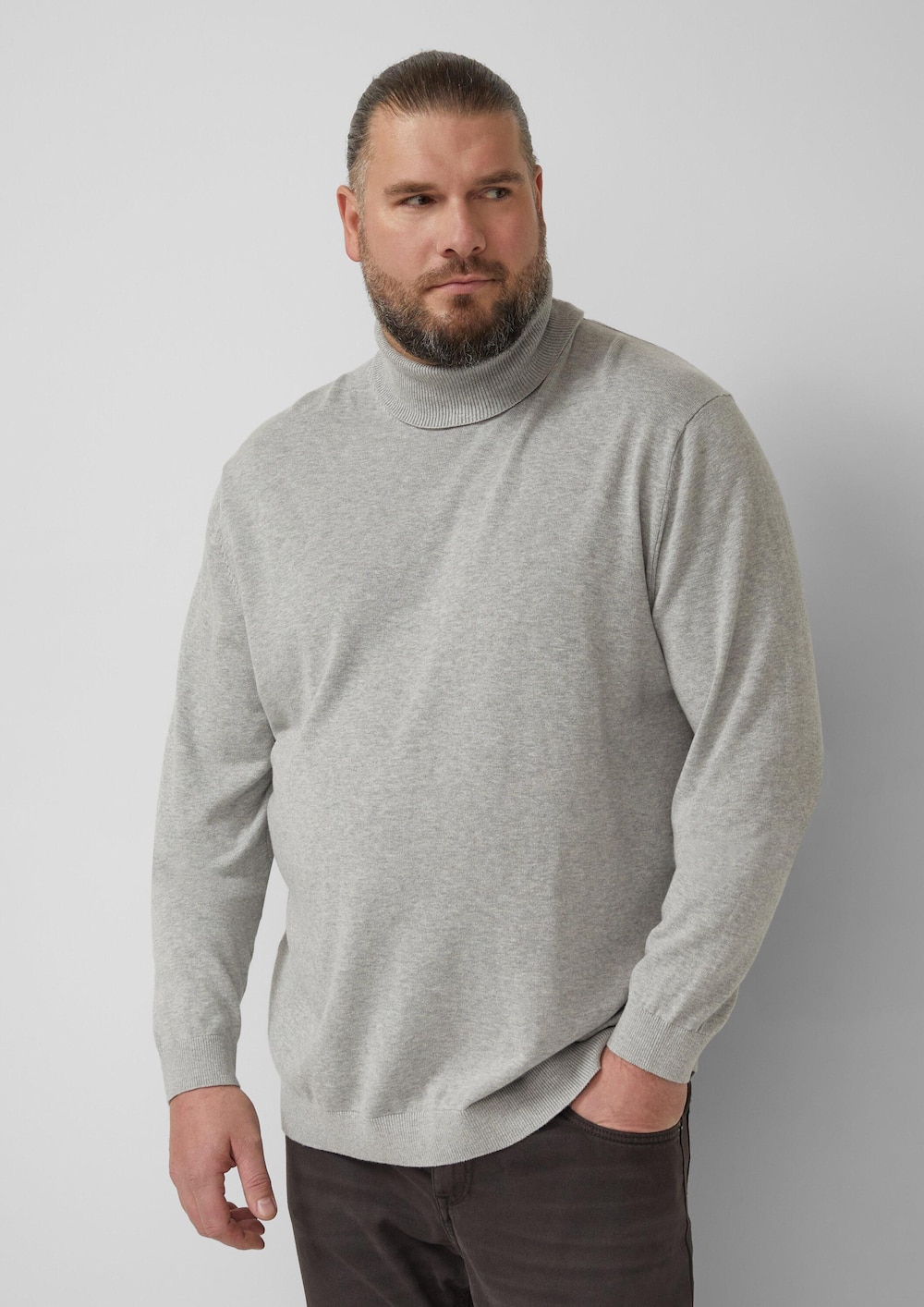 Rollkragenpullover aus reiner Baumwolle