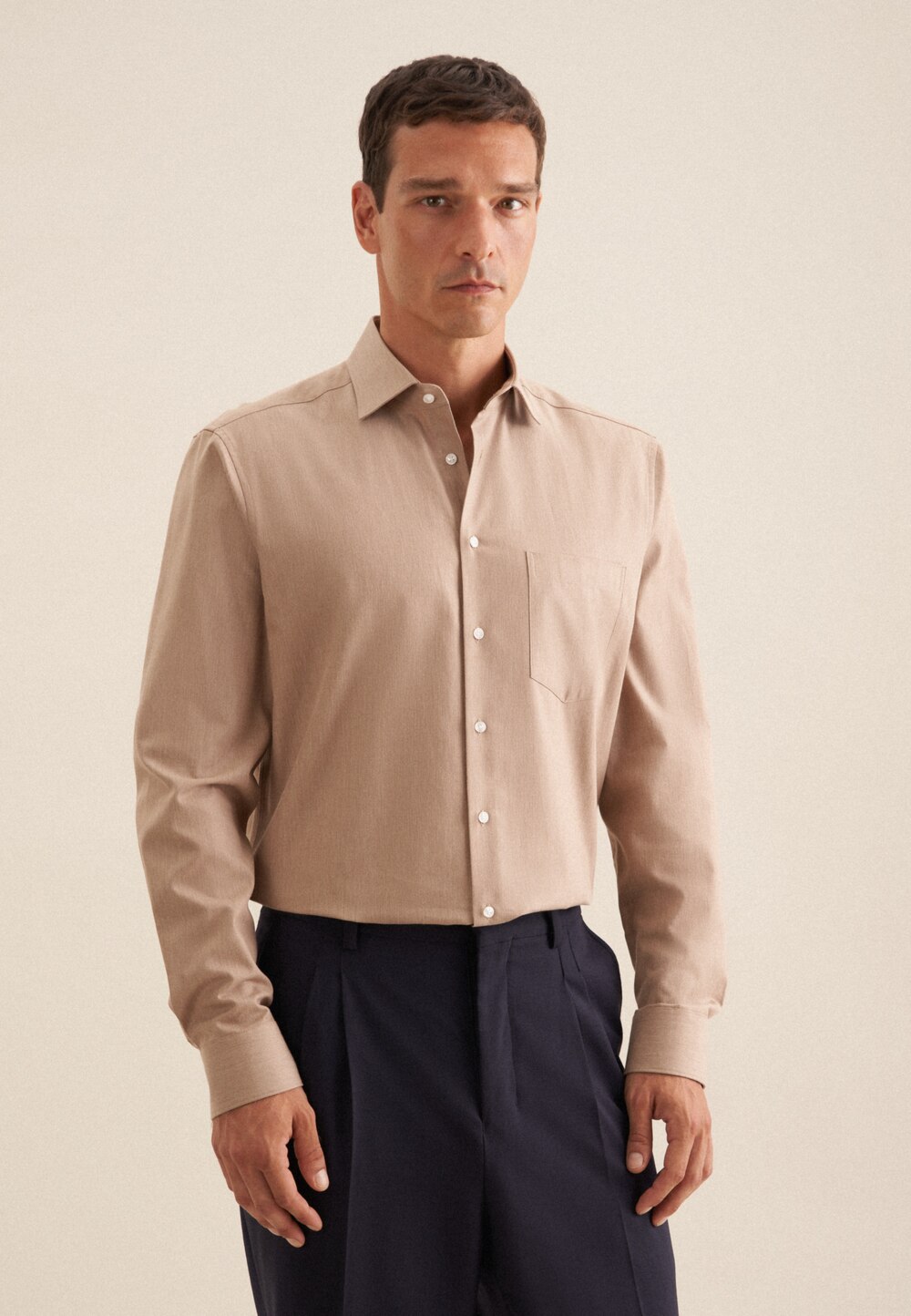 Herren Flanellhemd - Uni