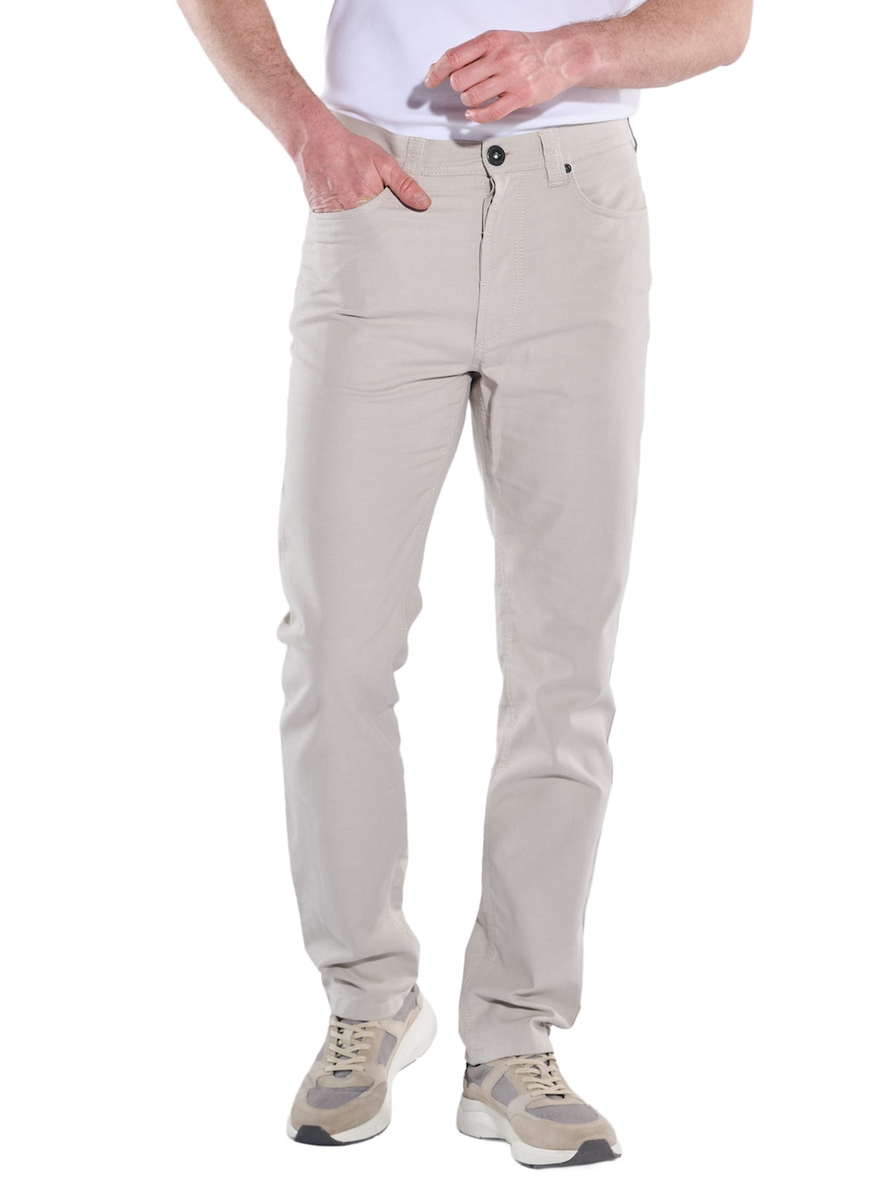 Herren Softe 5-Pocket Hose , Beige