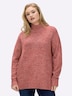 Pullover Pullover in melierter Strickqualität Langarm Meliert Stehkragen