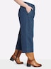 Culotte Culotte aus Denim, mit Bundfalten normal Formbund