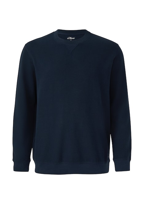 Strukturiertes Sweatshirt mit Rippbündchen