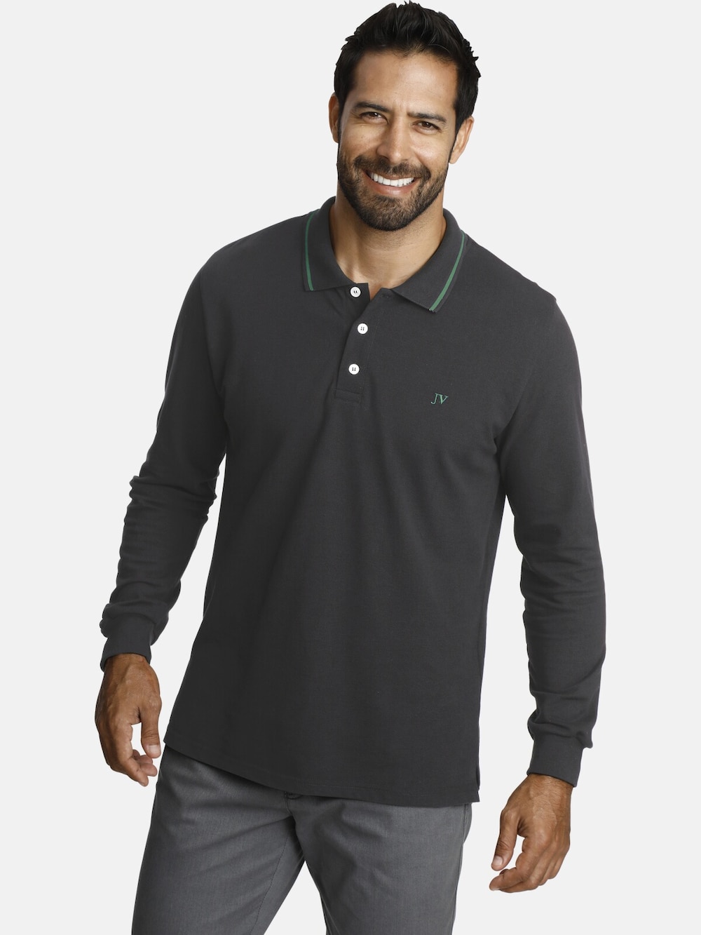 Jan Vanderstorm Langarm-Poloshirt ELLIS