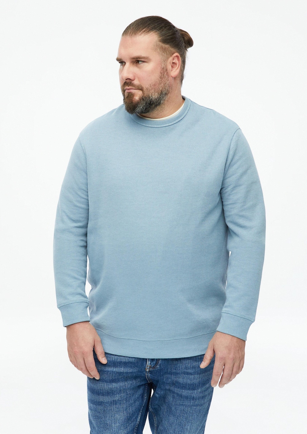 Sweatshirt mit Rippstruktur