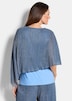 Asymmetrisches Blusenshirt mit Glanzgarn