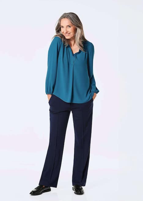 Bluse mit Tunika Ausschnitt