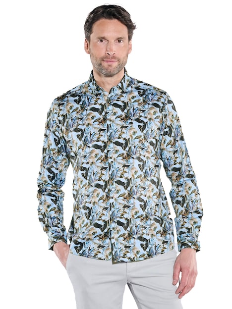 Herren Langarm-Hemd gemustert , Mehrfarbig