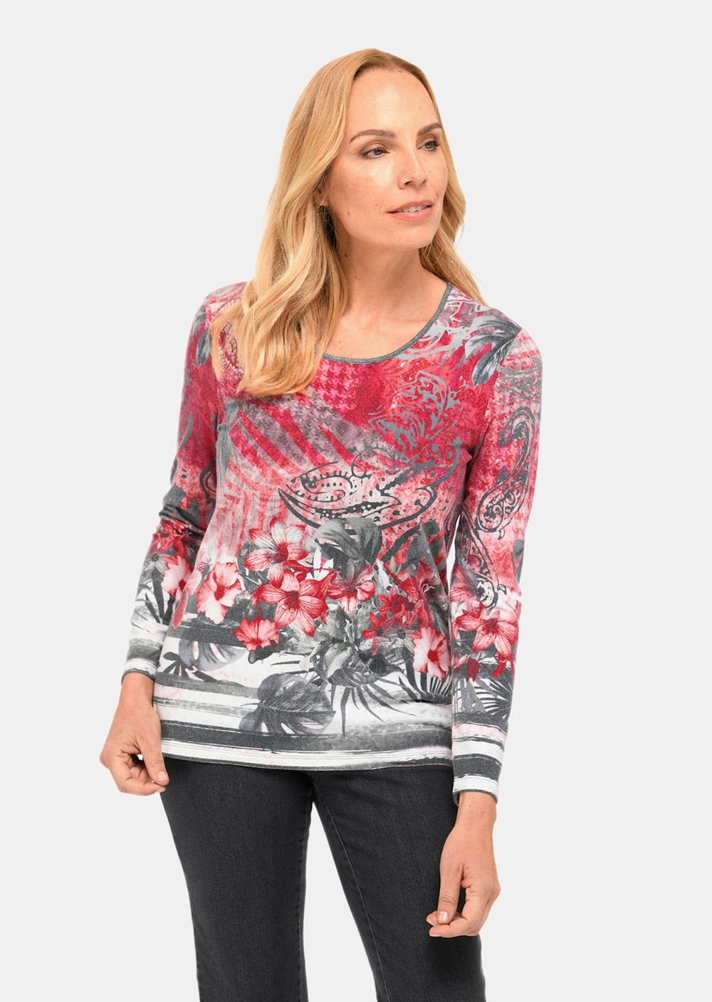 Weiches Flanellshirt mit ausdrucksstarkem Druck