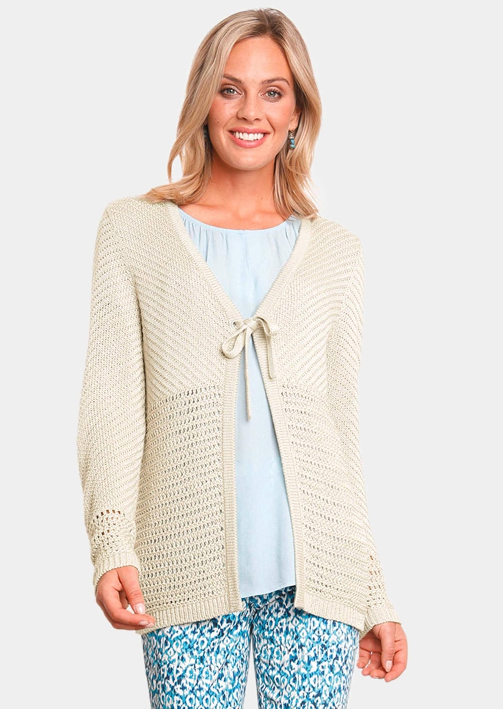 atelier GOLDNER Strickjacke Strickjacke mit aufwändiger Strickstruktur