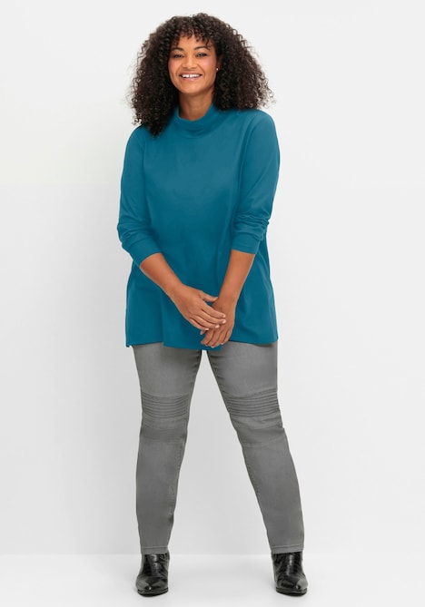 Rollkragenshirt Langarm Uni Rollkragen