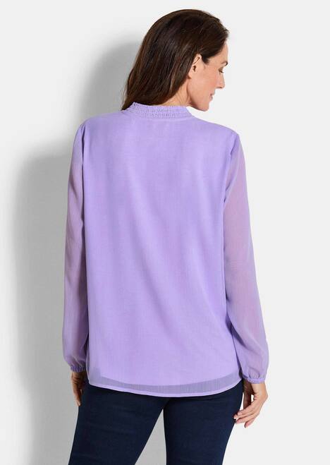 Elegante Jersey-Bluse mit Rundhals