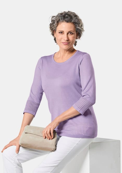 Gepflegter Ajour-Pullover mit femininen Durchbrüchen