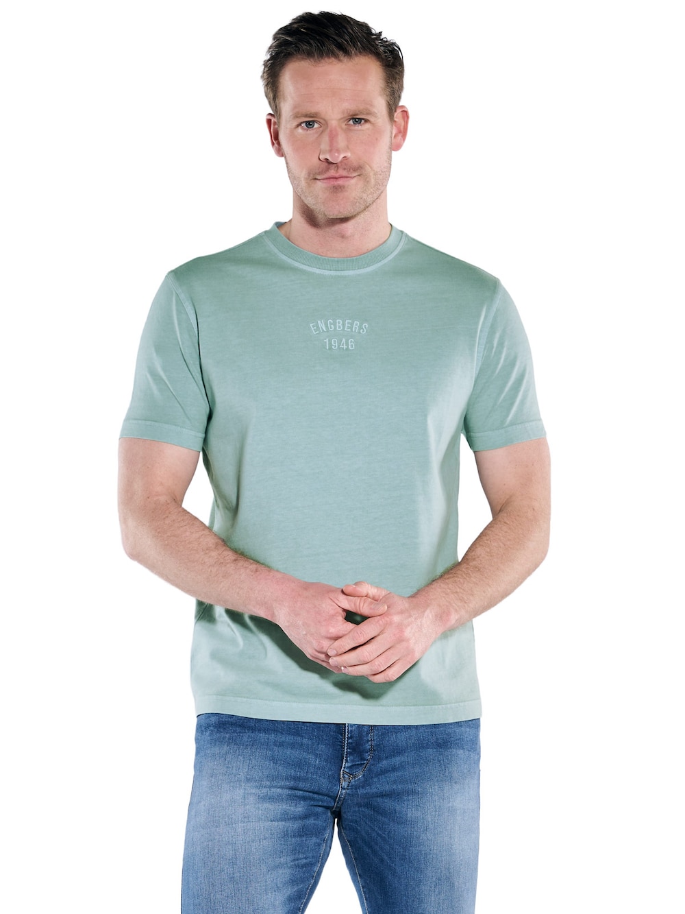 engbers Herren Rundhals T-Shirt , Mittelblau