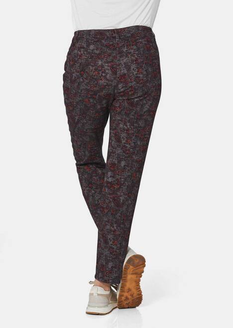 GOLDNER Broek met print Gedessineerde broek