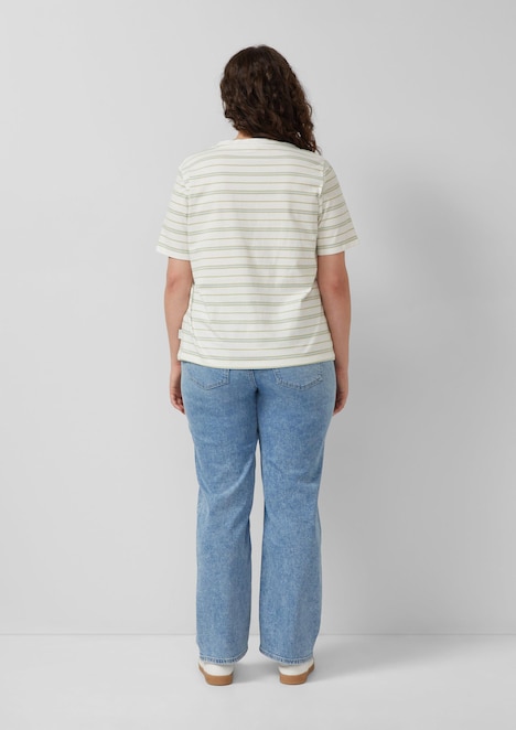 Jersey-T-Shirt mit Streifen