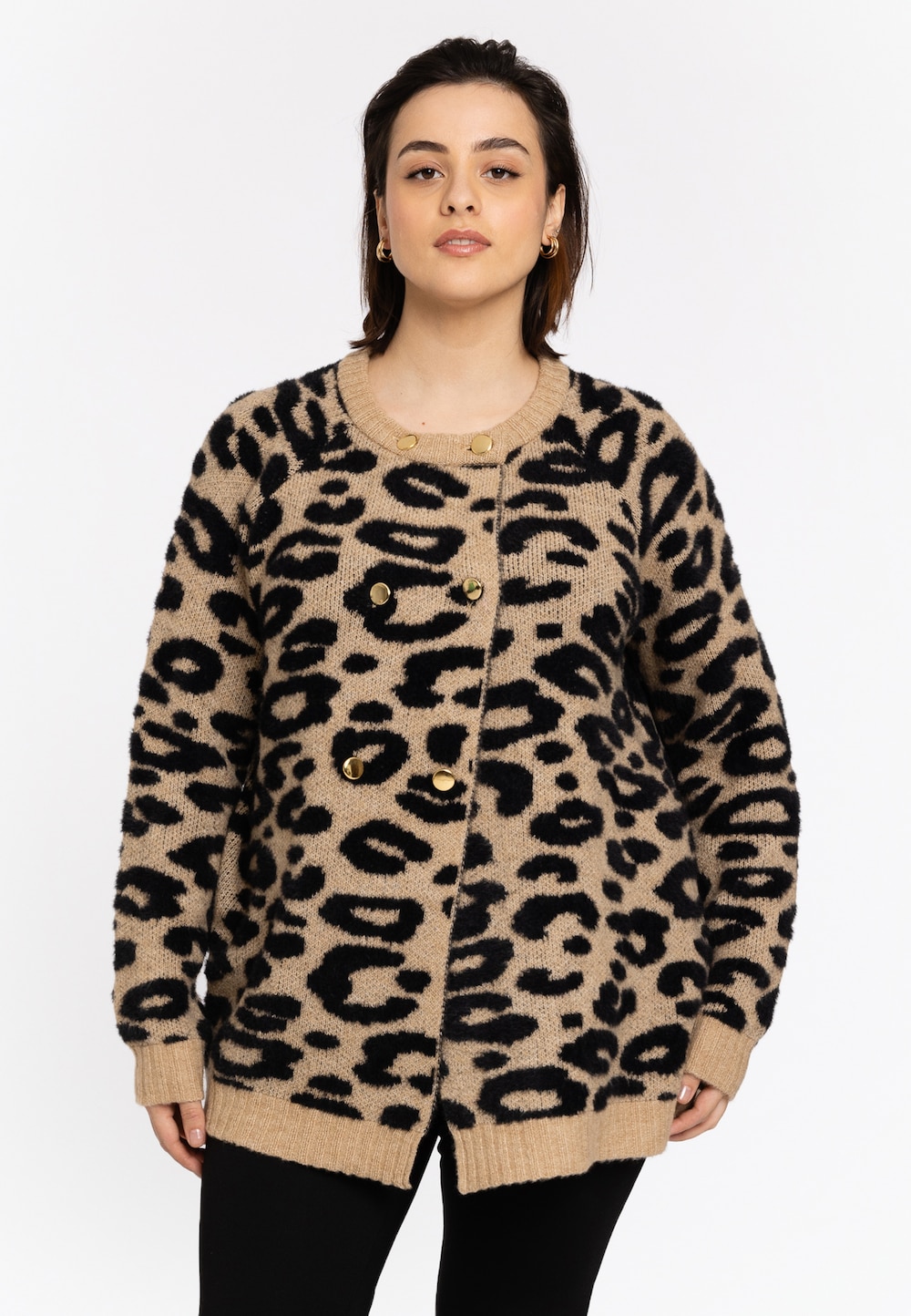 Strickjacke mit Druck