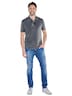 Herren Poloshirt mit authentischem Farbeffekt , Anthrazit