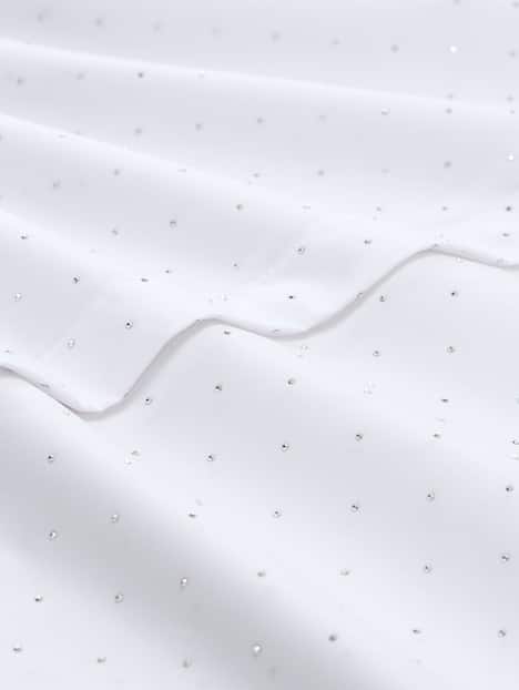 Loose Fit Bluse mit Strasssteinen