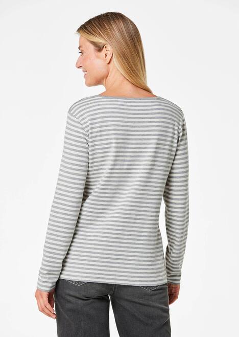 Ringelshirt mit U-Boot-Ausschnitt